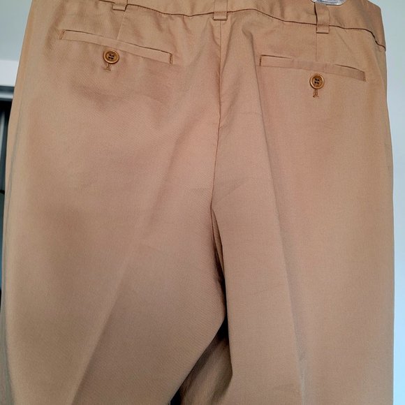 Talbots Size 10 Mink Brown Heritage Cotton Blend Stretch Dress Trouser Pants - Picture 2 of 6